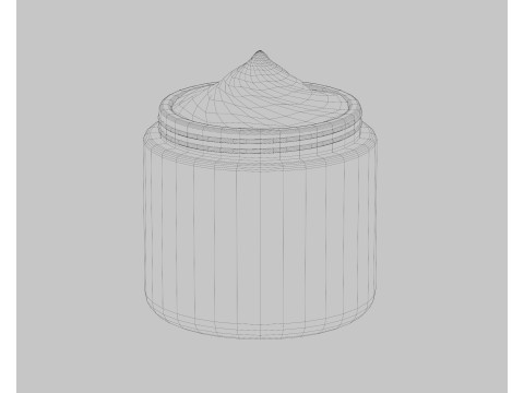 Cream jar 3Dモデル