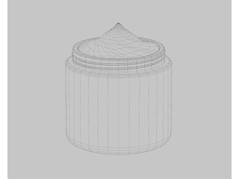 Cream jar 3D Model