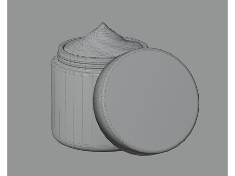 Cream jar 3Dモデル