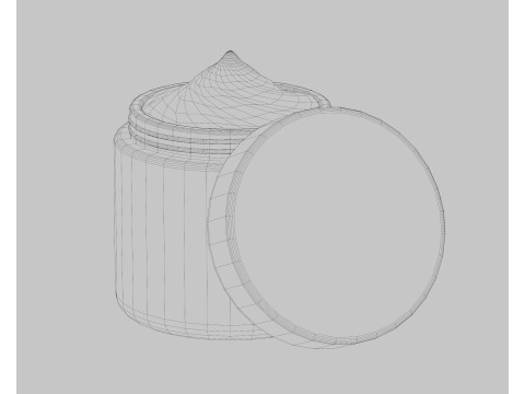 Cream jar 3Dモデル