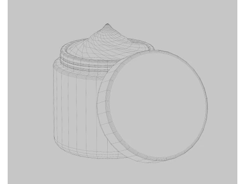 Cream jar 3D Model