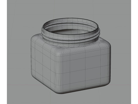 Cream jar 3Dモデル