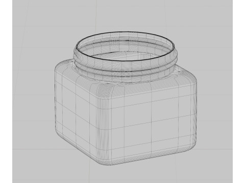 Cream jar 3Dモデル