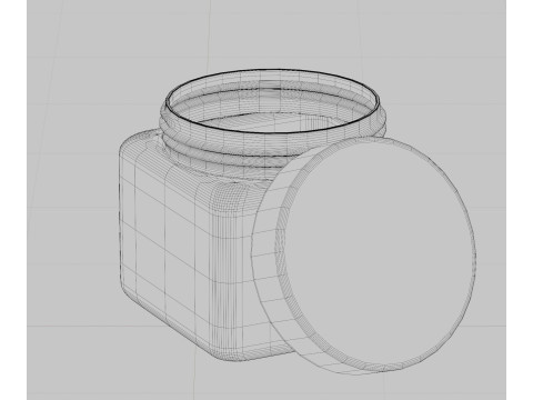 Cream jar 3Dモデル