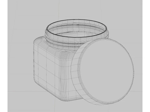 Cream jar 3D Model