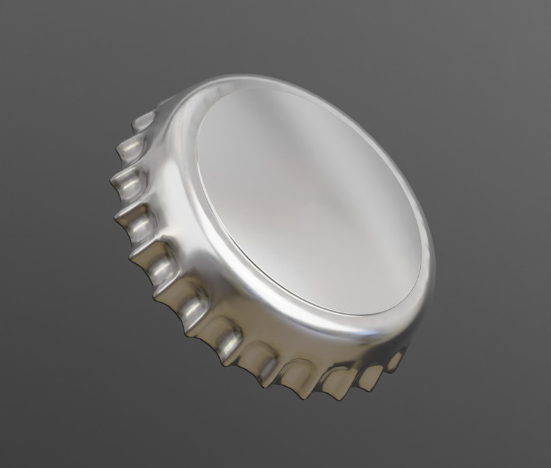 Bottle cap 3D Model .c4d .max .obj .3ds .fbx .stl .blend 