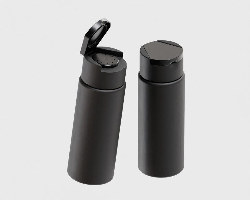 Powder bottle 3D Model .c4d .max .obj .3ds .fbx .stl .blend 