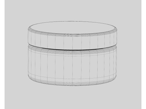Cream jar Model 3D