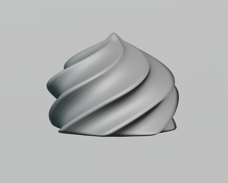 Cream swirl 3D 모델 .c4d .max .obj .3ds .fbx .stl .blend 