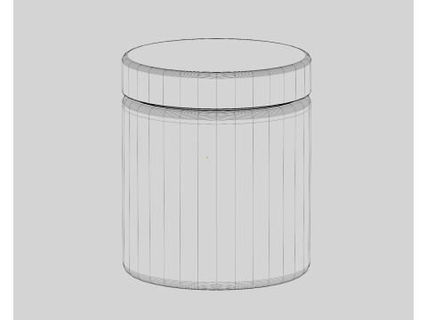 Cream jar 3D Model