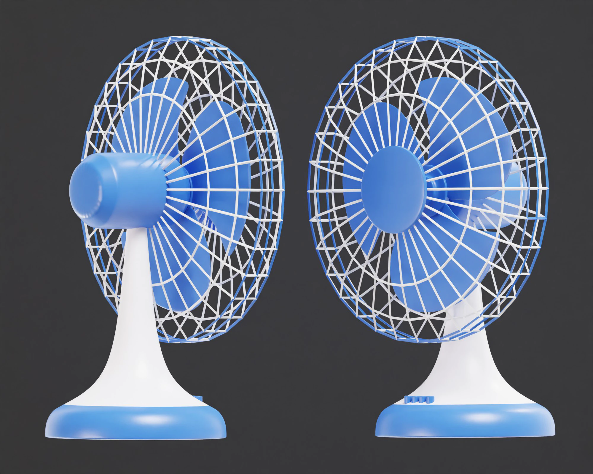Table fan 3D Model .c4d .max .obj .3ds .fbx .stl .blend 