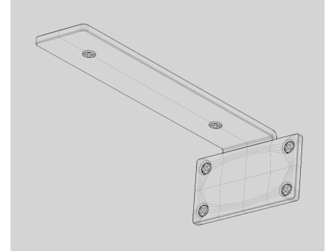 Metal shelf 3D Model
