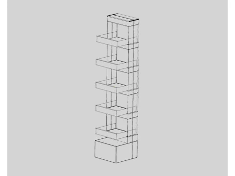 Cardboard display stand 3D Model