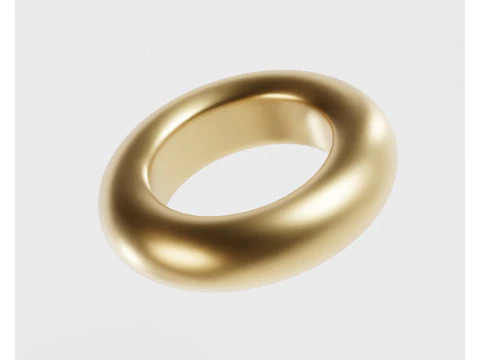 Złoty pierścionek Model 3D