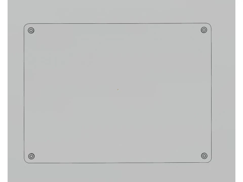 Placa acr&iacute;lica Modelo 3D