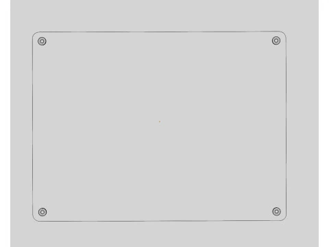 Placa acr&iacute;lica Modelo 3D