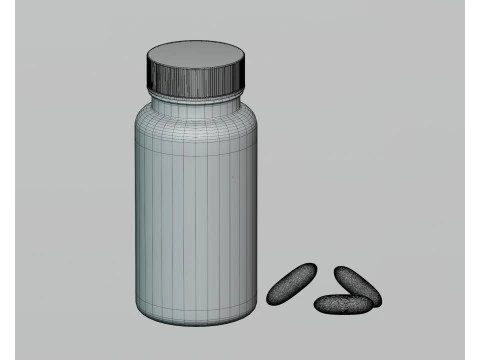 Pill Bottle 3D Model