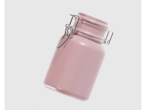 Kitchen glass jar 3D Model