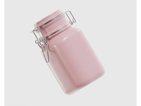 Kitchen glass jar 3D Model