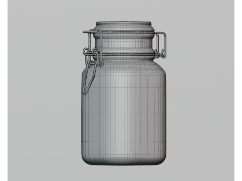 Kitchen glass jar 3D Модель