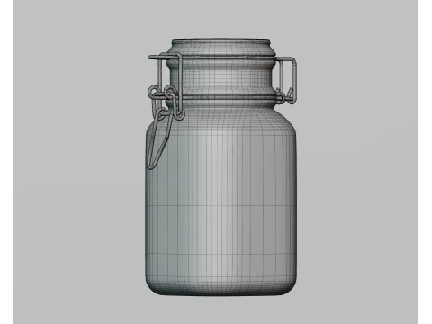 Kitchen glass jar 3D Model