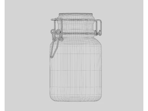 Kitchen glass jar 3D Model