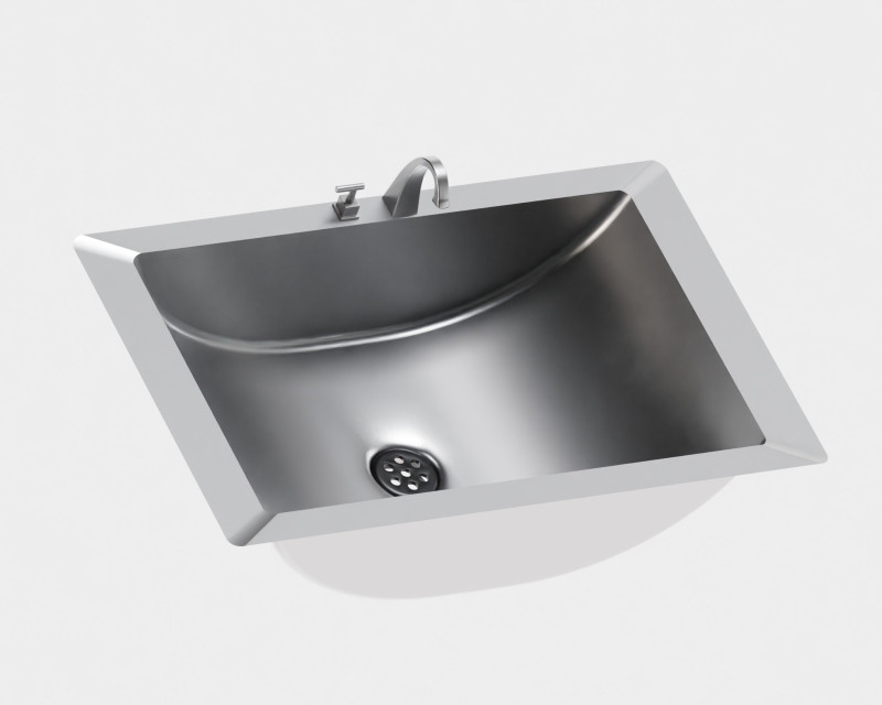 Kitchen Sink 3D Модель .c4d .max .obj .3ds .fbx .stl .blend 
