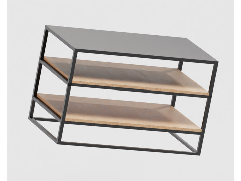 Wooden shelf Modelo 3D