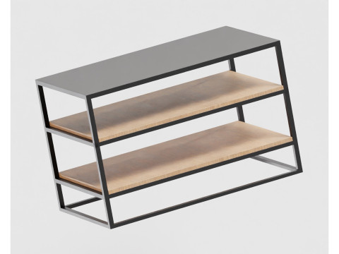Wooden shelf Modelo 3D