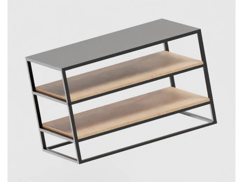 Wooden shelf 3D Model
