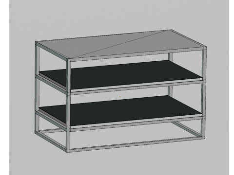 Wooden shelf Modelo 3D