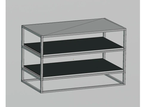 Wooden shelf 3D Model