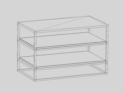 Wooden shelf Modelo 3D