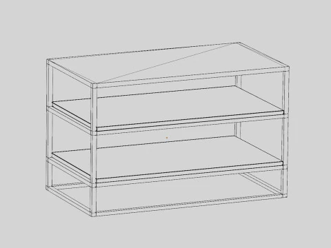 Wooden shelf 3D Model