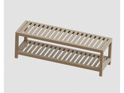 Wooden shelf 3D 모델