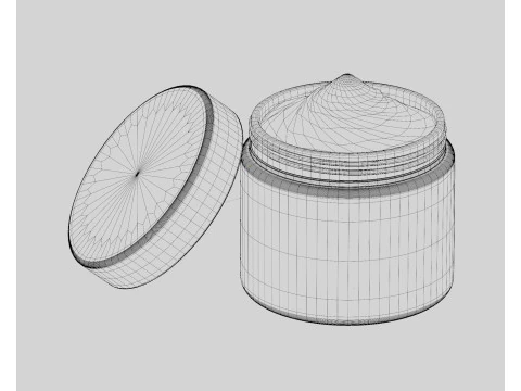 Cream jar 3D Model