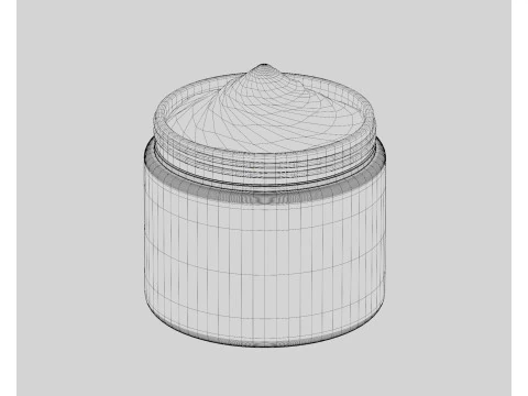 Cream jar 3D Model