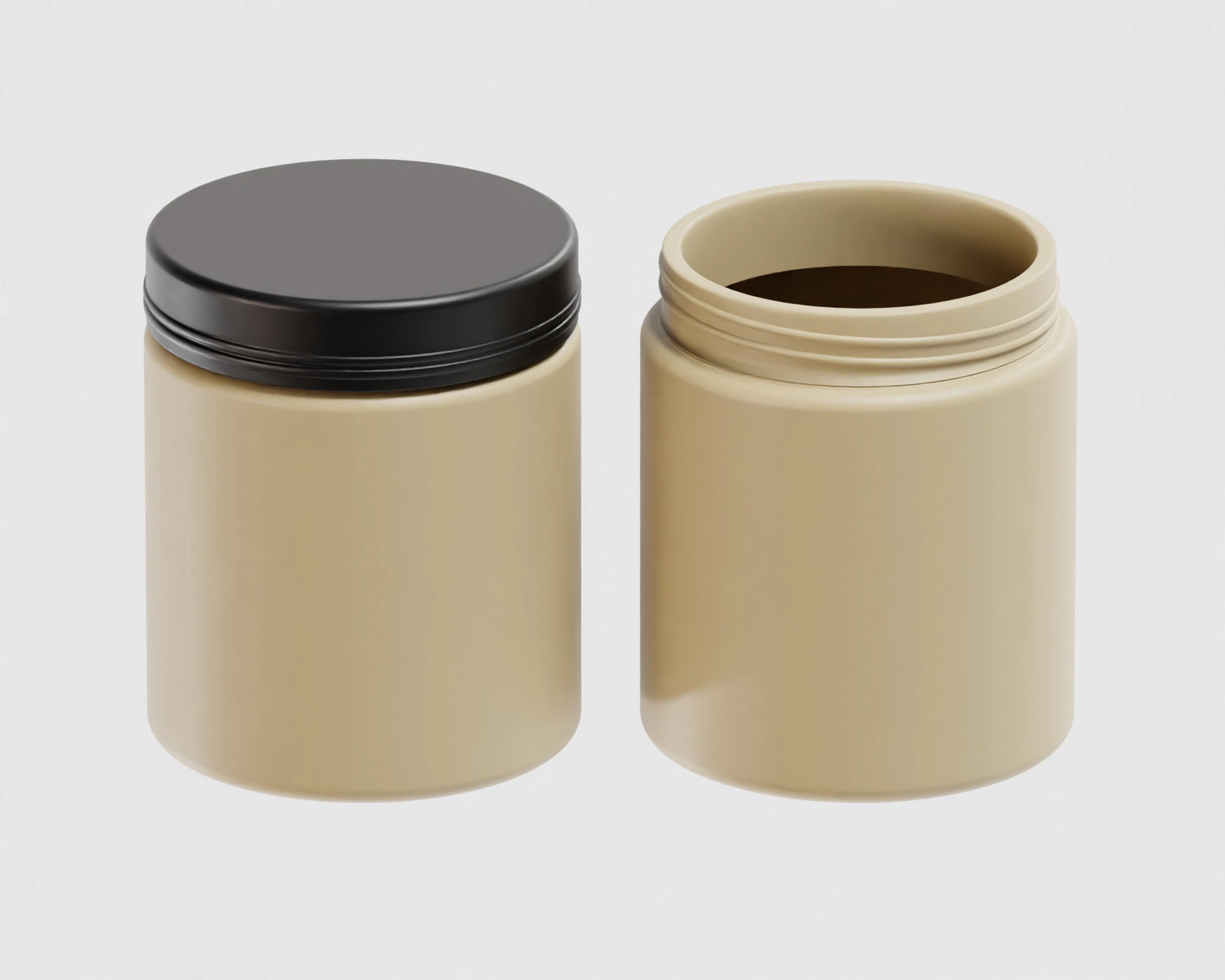Cream jar 3D Model .c4d .max .obj .3ds .fbx .stl .blend