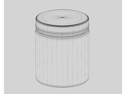 Cream jar 3D Model