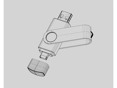 Pendrive Modelo 3D