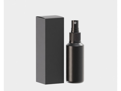 Spray bottle and box 3D Model