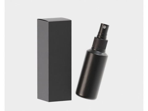Spray bottle and box 3D Model