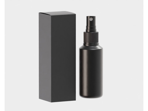 Spray bottle and box 3D Model