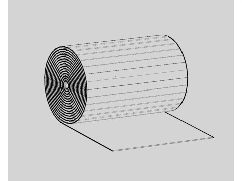 Wrapping Paper Roll 3D Model