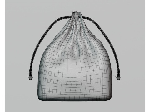 Джутовая сумка 3D Модель
