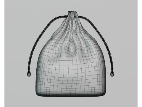 황마 가방 3D 모델