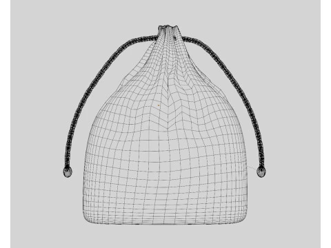 황마 가방 3D 모델