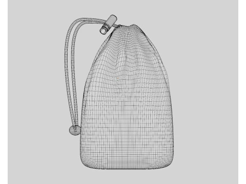 Jute bag 01 3D Model