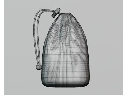 Jute bag 01 3D Model