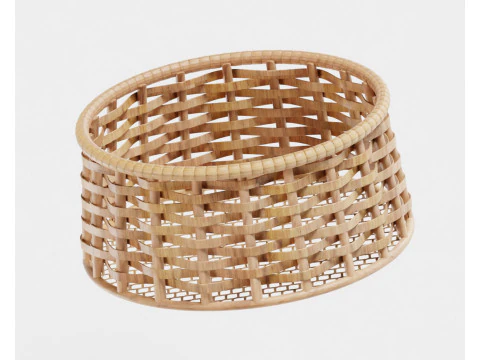 Panier en osier Modèle 3D